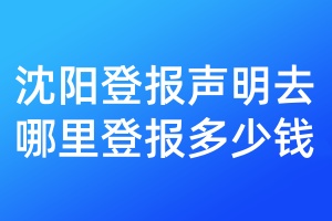 沈陽(yáng)登報(bào)聲明去哪里登報(bào)多少錢